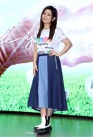 任家萱Selina傳承燒傷復健學弟妹幸福秘訣。（記者邱榮吉/攝影）