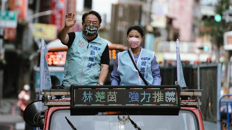 立委林楚茵拍影片、陪車掃推薦曾進益