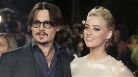 強尼戴普（Johnny Depp）、安珀赫德（AmberHeard）。（圖／美聯社／達志影像）