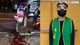 屁孩砍外送員滿地鮮血　落網囧樣曝光