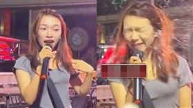 大陸,海南,三亞市,潑酒,劇本,女歌手,（圖／翻攝抖音）