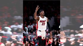 ▲巴特勒（Jimmy Butler）猛轟36分，帶領熱火獵鷹率先聽牌。（圖／翻攝自熱火推特）