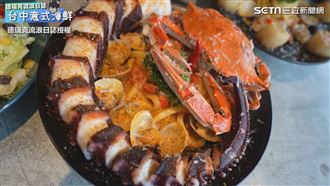 巨腳大章魚x飽滿干貝　海鮮塔超浮誇