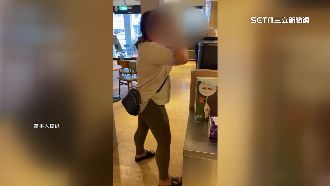 騷擾顧客遭勸離　女鬧咖啡廳拉扯店員