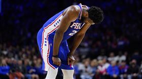▲恩比德（Joel Embiid）攻下20分，76人吞下2連敗。（圖／美聯社／達志影像）