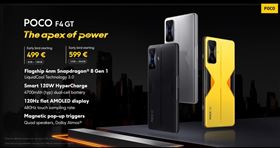 POCO於今（26）日在全球發佈會上發表2022年年度首款旗艦系列手機 – POCO F4 GT。（圖／截自發表會直播）