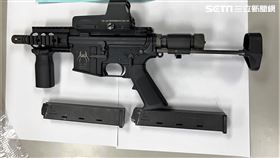 北市林男持槍前往開發公司連轟7槍後投案。（圖／翻攝畫面）