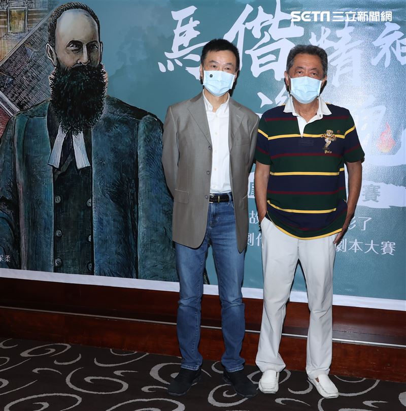 朱延平導演、李天柱出席馬偕電影劇本大賽。（記者邱榮吉/攝影）