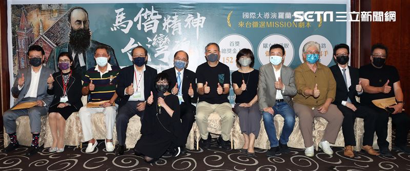 朱延平導演、李天柱出席馬偕電影劇本大賽。（記者邱榮吉/攝影）