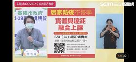 基隆市長林右昌4月28日宣布，讓家長自行選擇遠距離或到校上課 市府提供