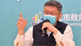 0428柯文哲、黃珊珊、蔡炳坤出席台北市疫情記者會(圖/台北市政府提供)