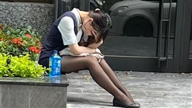 制服,路邊,關心,春天