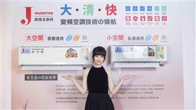 ▲代言人黑嘉嘉化身日本舞者 從東方自然法則中展現空調東芝道（圖／業者提供）