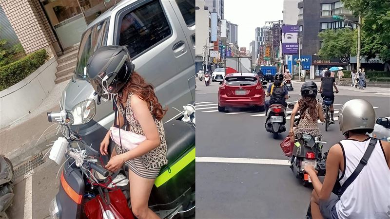 阿姨騎車「前後各2顆」無死角狂攝