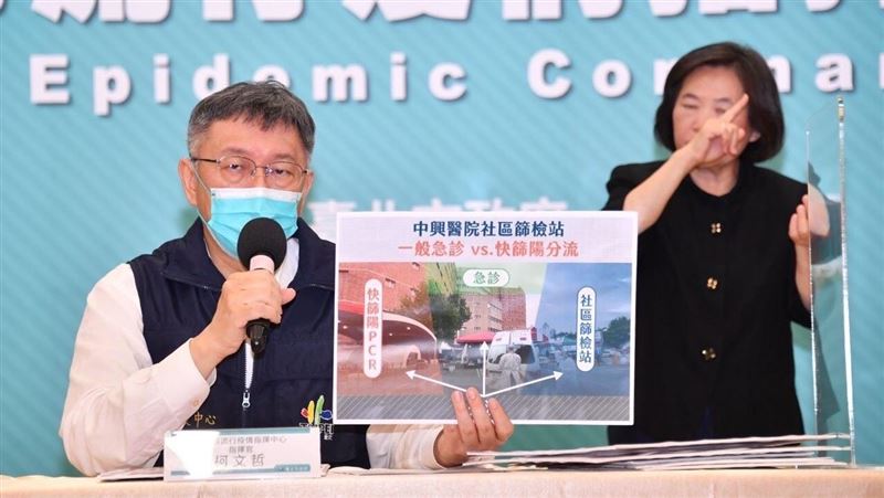 陽性率飆13%　柯P宣布篩檢站分流