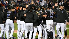 ▲大都會5位投手合力演出無安打比賽。（圖／翻攝自大都會推特）