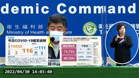 ０４３０陳時中（圖／指揮中心提供）