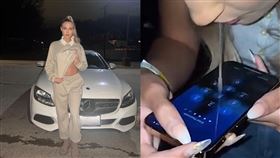 國外有網紅用口水解鎖手機。（圖／翻攝自《milamonetofficial》TikTok）