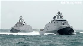 海軍塔江軍艦、沱江級軍艦展現強大海上火力。（圖／記者邱榮吉攝影）