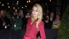 卡拉迪樂芬妮裸上身塗金漆。（圖／達志影像／美聯社）