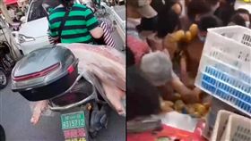 鄭州今起封城1週！中國人塞爆賣場搶菜　「整頭豬」載回家（圖／翻攝自微博）