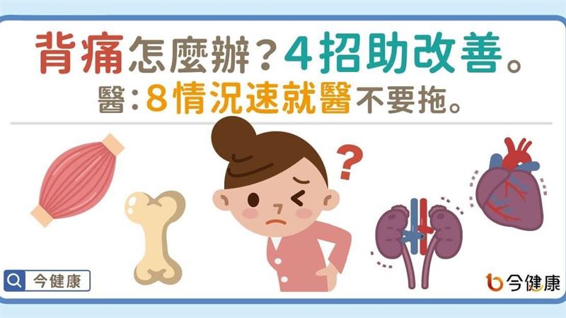 背痛怎麼辦？４招助改善８情況速就醫