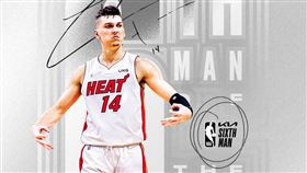 ▲熱火希洛（Tyler Herro）當選最佳第6人。（圖／翻攝自熱火推特）