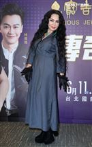 潘越雲出席「2022歌之饗宴V-傳奇歌后」演唱會記者會。（記者邱榮吉/攝影）
