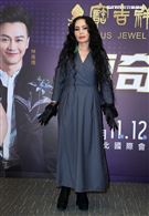 潘越雲出席「2022歌之饗宴V-傳奇歌后」演唱會記者會。（記者邱榮吉/攝影）