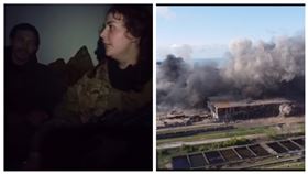 ▲烏軍Nik Mark拍下女兵在漆黑的亞速鋼鐵廠碉堡內，清唱鼓舞士氣。烏克蘭前內政部長分享歌詞內容。（圖／翻攝自Nik Mark臉書）