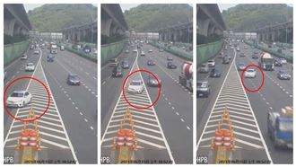 國道上腹痛鬼切3車道！免吊扣牌照