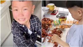中國,安徽,小龍蝦,寵物,男童（圖／翻攝自萬象新聞）