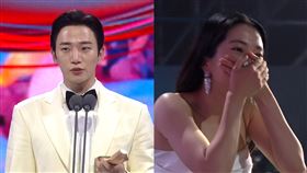  最佳男主角李俊昊、金泰梨。（圖／翻攝自百想tiktok）