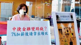 台中市議員黃馨慧質疑中捷連年虧損，是賠錢貨。（圖／翻攝畫面）