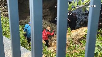 闖秘境險象環生　遊客走捷徑翻欄杆