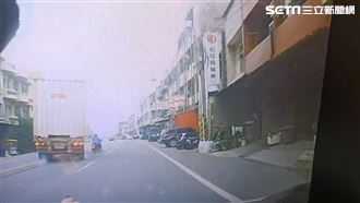 新／聯結車閃三寶機車　砲彈般毀民宅