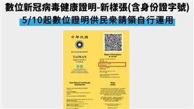 數位新冠病毒健康證明。（圖／指揮中心提供）