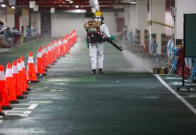 北市木柵機廠車來速篩檢站清消（1）