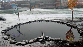新竹縣尖石鄉後山今晨又下雪。（圖／翻攝畫面）
