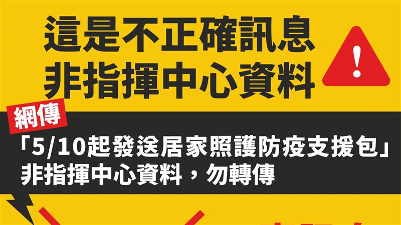 5／10起發防疫包？指揮中心急澄清