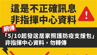 5／10起發防疫包？指揮中心急澄清