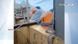 移工群聚確診　公司頂樓搭帳篷隔離