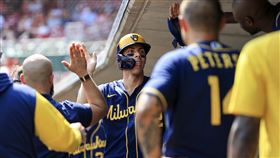 ▲葉立奇（Christian Yelich）敲出生涯第3次「完全打擊」。（圖／美聯社／達志影像）