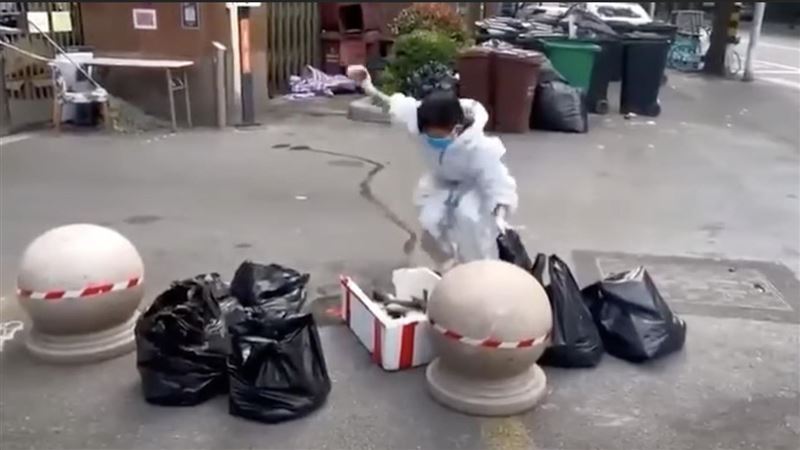 活魚不能入小區⋯上海志工當街摔死魚
