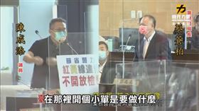 台中市議會質詢，時代力量台中黨部，影片，陳成添議員質詢，施壓，蔡蒼柏 (圖／翻攝畫面)