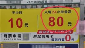 網友發現停車價目表有異，發文引發討論。（圖／翻攝自爆廢公社）
