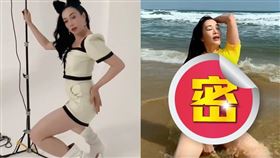 鍾麗緹.高衩,泳裝(翻攝自 鍾麗緹 抖音)