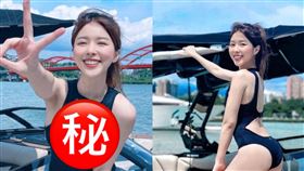 夏乙薇分享衝浪前的各種泳裝辣照。（圖／翻攝自夏乙薇IG）