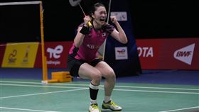 ▲優霸盃對決奧原希望，金佳恩擊出不可思議的一球！（圖／美聯社／達志影像）