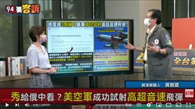 黃創夏說明美國試射高超音速飛彈